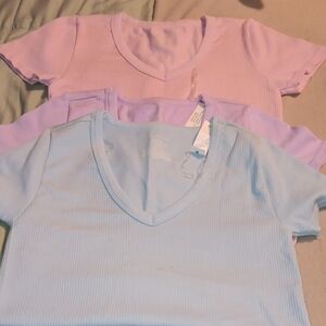 No Boundaries 3 Short Sleeve Tees - Pink, Purple, and Blue